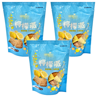 長松食品 檸檬派口味餅, 濃郁香氣 口感酥脆, 100g, 3袋