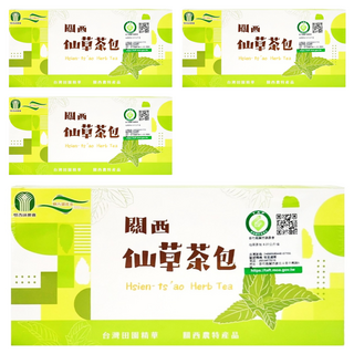 關西鎮農會 仙草茶包, 無添加物 純天然仙草製成, 嚴選萃取, 消暑降火的茶品, 3g, 90包, 4盒
