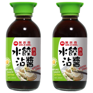 萬家香 無油水餃沾醬, 清爽無油配方, 香氣十足, 200ml, 2瓶