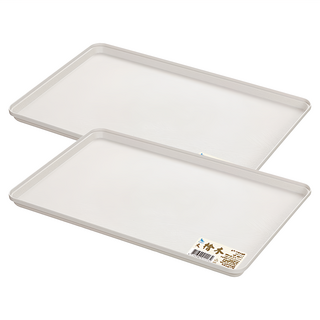 UDA 有達 大檜木端盤 Set, 2個, 43 x 27.6 x 2.2cm, 白色