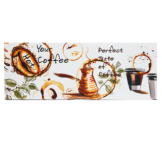 24mama 掛畫 單聯式 無框畫 咖啡繪畫 藝術插圖植物復古餐廳 杯子飲料餐廳裝飾, 80 x 30cm