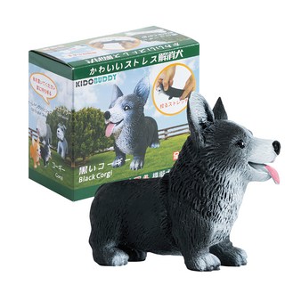 KIDO BUDDY 紓壓犬 黑色柯基犬 9 x 4.5 x 8cm 療癒小物, 1個