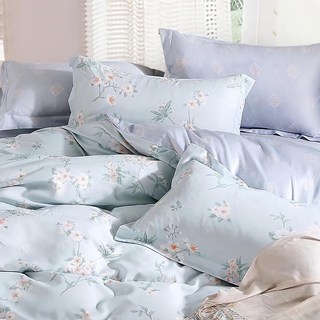 J-bedtime 床寢時光 萊賽爾天柔絲花款美式枕套 G7868-1