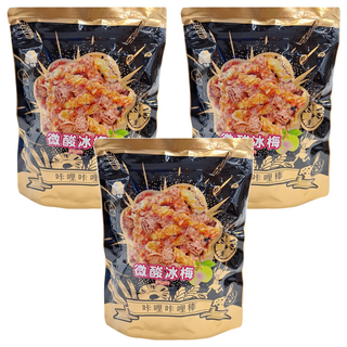 CACHA 卡恰 咔哩咔哩棒 微酸冰梅口味 台灣產, 130g, 3包