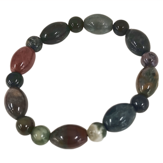 七彩玉石開運手鍊 米粒款 10mm, 1個