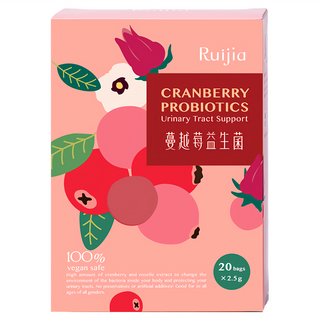 露奇亞 蔓越莓益生菌 泌尿道支持 素食 適合所有人群, 2.5g, 1盒, 20條