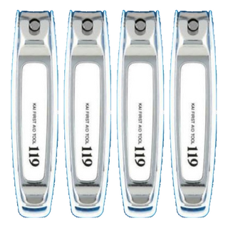 KAI 貝印 放大鏡指甲刀 KE-0351 11.2 x 4.5 x 3.8cm 62g, 白色, 4支