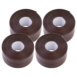 小麥購物 水槽防水貼牆角膠 Y266 大(320 x 4cm) 咖色 225g, 4捲