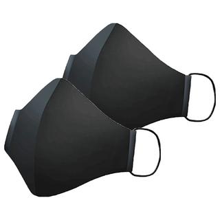 優得岱森 奈米銀離子口罩 L號 100%精梳棉40支表布 尼龍100%防水, 黑色, 1個, 2個