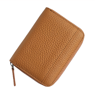 葉子小舖 RFID防盜零錢包, 棕色, 11.5cm x 8.5cm x 2cm