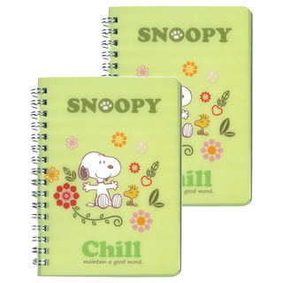 收納王妃 SNOOPY 好心情 50KPP線圈筆記, 綠色, 2本