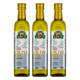得意的一天 100%頂級初榨橄欖油, 78%單元不飽和脂肪酸, 適合煎炒煮炸, 500ml, 3瓶