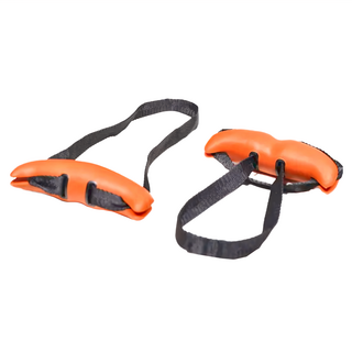 Lexports Fitness 勵動風潮 重量訓練牛角把手, 75%TPE+25%尼龍織帶, 13 x 27cm, 橘色, 1組