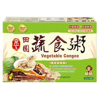 京工 田園蔬食粥 什錦蔬菜 32g x 8包, 256g, 1盒