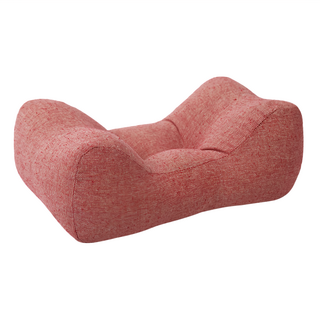 日式棉麻靠腰枕 頭枕/午睡/墊腳 台灣現貨, 紅色, 38x23x14cm