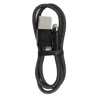 POLYWELL 寶利威爾 USB To Lightning 編織充電線 PW15-W45-M912, 50cm, 黑色, 1個
