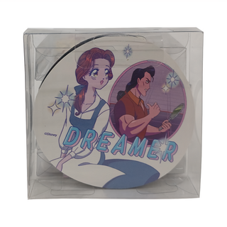 收納王妃 迪士尼漫畫風 軟式硅藻土杯墊 2件組, 漫畫貝兒, 1組