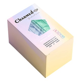 Charmed 昌明生技 成人平面醫療口罩 未滅菌 浪漫漸層綜合款, 50片, 1盒