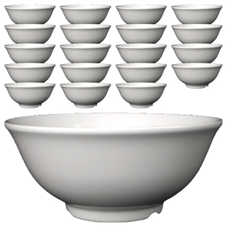 TATUNG 大同磁器 日式飯茶碗 陶瓷飯碗 日式餐碗 湯碗, 20個, 白色