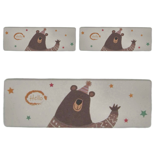 收納王妃 插畫系列 洗漱墊 24 x 8 x 0.9cm, 3個, 哈囉棕熊