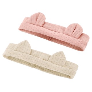 酷咕鴨 plus竹纖羅紋造型髮帶 親膚透氣 可愛 台灣製造 頭圍37~45cm 自然粉 Beige, 自然粉, Beige, 1入