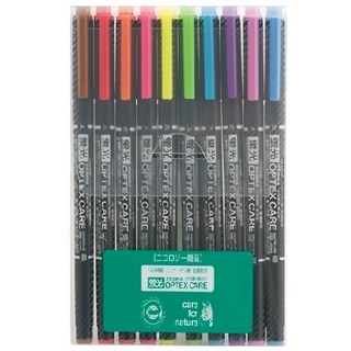 ZEBRA 斑馬牌 OPTEX CARE 環保螢光筆 雙頭設計 色彩鮮明 環保材質 重點標記好幫手, WKCR1-10C, 10支