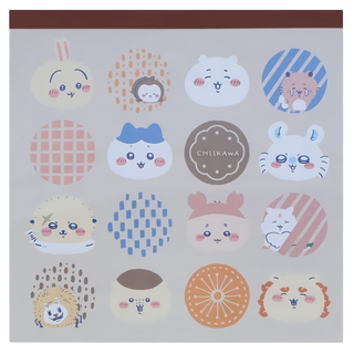 sun-star 吉伊卡哇歡樂時光方形便條紙，內頁4種樣式各25張，共100張, 褐色之夢, 25張, 1組