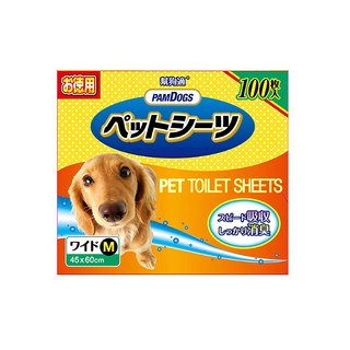 PAMDOGS 幫狗適 寵物尿布 M 號 快速吸收 強力消臭, 中型 60 x 45cm, 100片, 1包
