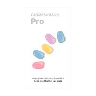 GLOSSYBLOSSOM Baking 美甲貼紙 Set 28入 半固化真凝膠美甲貼, 奶油調色盤款, 1組