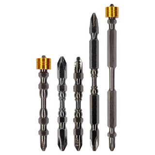 S2合金鋼雙截棍強磁電鑽批頭 Set 5件, 雙頭十字起子, 通用型合金鋼, 1組