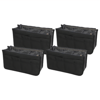 E.City 韓風手提雙拉鍊收納包中包 Set 4, 尼龍材質, 29 x 18 x 8.5cm, 顏色隨機