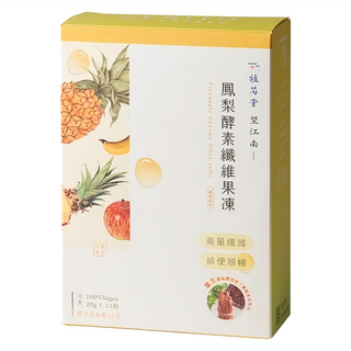 植芮堂 望江南 鳳梨酵素纖維果凍 20g x 15包入，高纖順暢，促進消化，健康美味, 15包, 1盒
