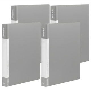 DaTaBanK 三田文具 A4 標準型 小2孔夾資料夾, 灰色, 型號637-49, 尺寸32*26.2*2.5cm, 4本