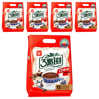 3點1刻 3合1白咖啡, 30g, 15包, 5袋