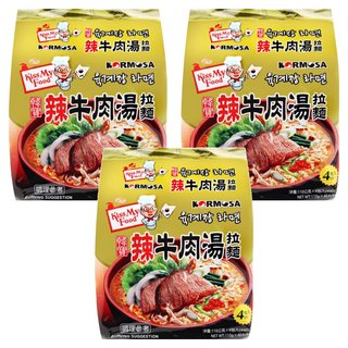 KORMOSA 韓寶 辣牛肉湯拉麵, 4包入, 12包