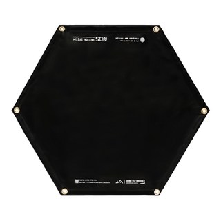 ShineTrip 山趣 戰術風 阻燃矽膠防火布 S 六邊形, 黑色, 1個