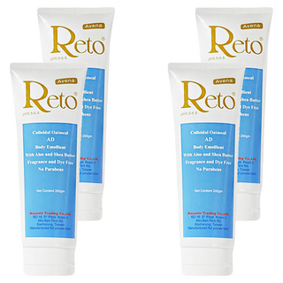 Aveeno 原型燕麥膠體AD身體滋潤乳液 含蘆薈與乳木果油 無香料與染料, 240ml, 4條