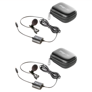 IK MULTIMEDIA iRig Mic Lav 領夾式麥克風，附收納盒 + 可卸除式防風罩，適用於iOS和Android設備, 2個, 單一商品