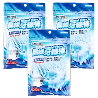 minono 米諾諾 扁線牙線棒, 7cm, 220支, 3包