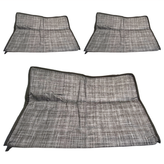 JOSIC 加厚無紡布床下棉被袋, 星霧黑, 3個