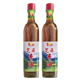 香之鄉 芝麻香油, 濃郁芝麻香味，適用於各式料理, 500ml, 2瓶