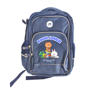 LINE FRIENDS 立體大開口大童書包, 藍, 大童書包