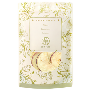 GreenMarket 菓青市集 蘋果脆片, 無添加防腐劑, 健康零食, 100g, 1包