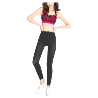 GIAT 吉亞特 女款 微整感機能塑型內搭九分褲 彈力透氣 台灣製造, M, 經典黑