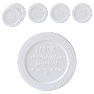 WECK 專用輕鬆蓋(S口徑), 白色, 6個