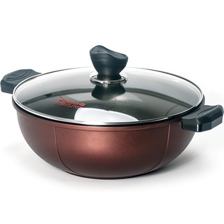 Kitchen-Art 錦上添花系列 多用途鍋 附鍋蓋 IH電磁爐適用, 36cm, Brown, 1個