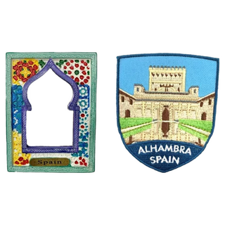 A-ONE 匯旺 西班牙鏡面3D立體冰箱貼 + 西班牙 阿爾罕布拉宮徽章 Set 2個, 7.5 x 6cm