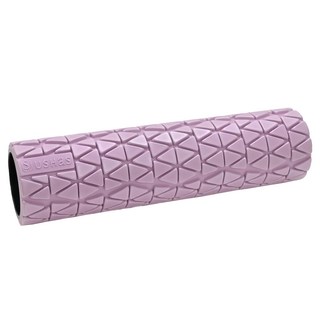 USHaS 瑜癒 ZenRoller 瑜珈舒壓按摩長滾筒 獨特半稜紋設計 高密度材質 安全不易變形, 粉藕紫, 1個