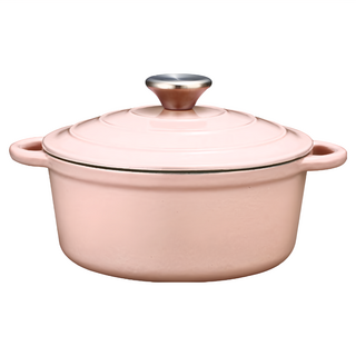 Corelle Brands 康寧餐具 Snapware 鑄鐵琺瑯鍋, 20cm, 粉色, 1個