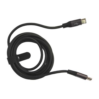 PX 大通 USB 2.0 C-C 充電傳輸線, 60W大功率, 支援3A大電流, 線頭鍍金, UL防火外被, 耐插拔10000次, 2m, 黑色, 1條